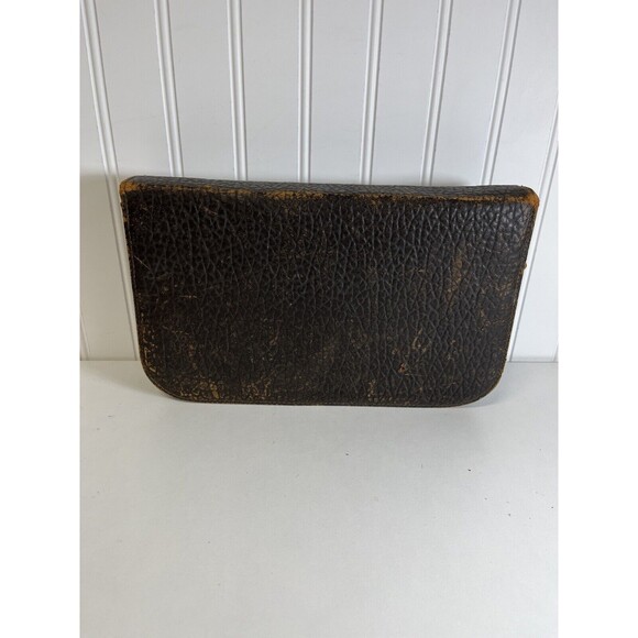 Vintage Mens Leather Travel Toiletry Kit.  8 Pieces Inc. Mirror w/Stand, Brushes - Picture 2 of 12